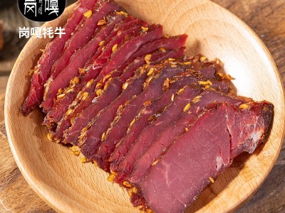 岗嘎牦牛西藏特产老干巴牛肉 卤味麻辣熟食牛肉五香味酱牛肉真空图2