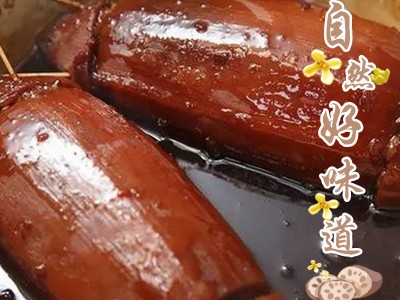 厂家直销糖藕香糯莲藕5KG/箱 糯米藕香糯莲藕真空熟食 批发代加工图5