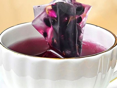 黑枸杞桑葚玫瑰茶 三角包茶包女神茶 批发袋泡茶 黑枸杞玫瑰花茶图3