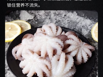 新鲜三去小八爪鱼整只章鱼海鲜小章鱼20个/400克/20份整箱装图3