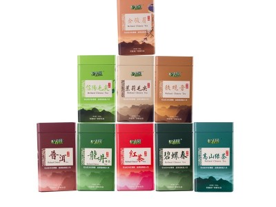 厂家批发红茶高山绿茶普洱茶碧螺春龙井铁观音信阳毛尖 罐装茶叶图3