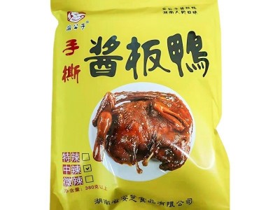 厂家加工定制 湖南卤味安公子特产风干手撕鸭酱板鸭 休闲鸭肉零食图5