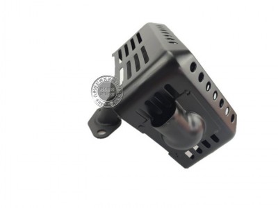 汽油发电机配件168F170消声器 GX160 200排气管发动机转向消音器图1