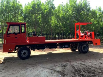 两边开四不像转运平板运输车 加长型工程车 加重设备运输自卸车图4