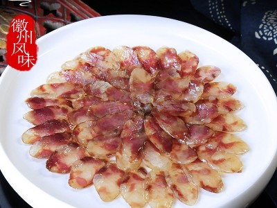 农家风干土香肠咸味黑猪纯肉肠腊香灌装腊肠 徽州特产500g图2