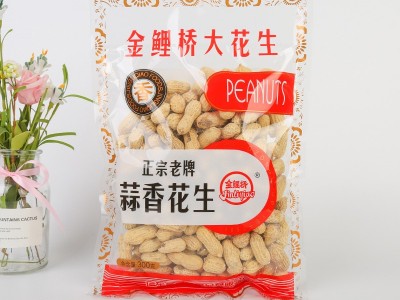 金鲤桥420g蒜香花生盐咸五香带壳花生超市年货酒吧休闲零食批发图2