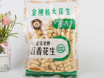 金鲤桥420g蒜香花生盐咸五香带壳花生超市年货酒吧休闲零食批发图3