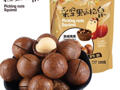 夏威夷果100g自立袋装奶油味大开口器坚果炒货零食品批发代发图1