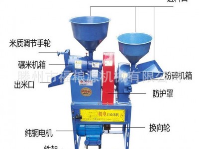 新型打米机家用小型220v 大米加工稻谷脱壳剥谷机粉碎机碾米机器图5