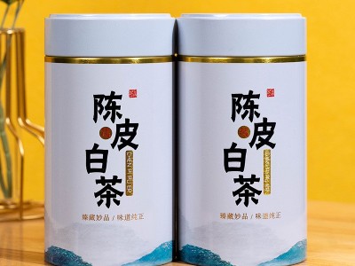 陈皮白茶小包装老白茶小茶饼寿眉陈皮白茶小饼干罐装500g图5