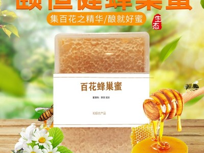 蜂巢蜜百花荆条蜂巢蜜500g批发散装土蜂蜜批发蜂蜜贴牌厂家蜂巢蜜图2