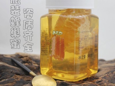 原生蜂蜜批发瓶装巢蜜500g农家土特产多花蜂巢蜜抖音直播控价代发图4