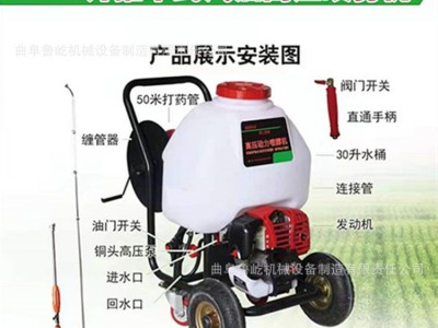 汽油动力四冲程超高压喷雾器 背负/手推式消杀弥雾机 大功率药泵图2