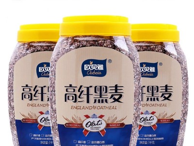 纯燕麦片1000克即食黑燕麦早餐代餐高纤运动黑麦营养工厂批发图3