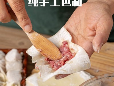 众思美广式手工鲜肉大云吞324g一盒速冻薄馄饨早餐餐饮店混沌批发图3