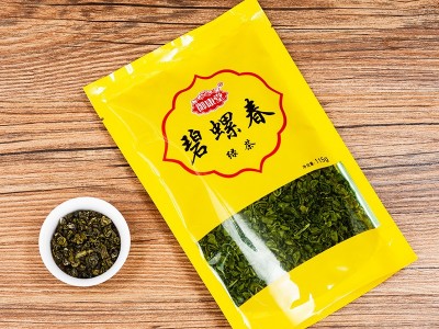 超市供应 碧螺春袋装绿茶 115g明前新茶包装散装茶叶批发一件代发图3