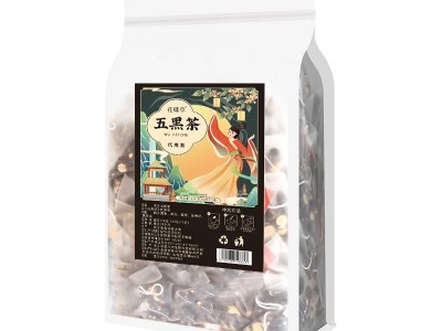 五黑茶250g/袋 50小包 黑芝麻黑枸杞黑豆黑米黑桑椹 组合茶包图5