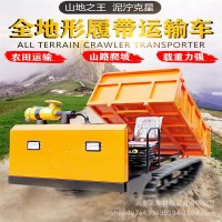 自卸式爬山虎翻斗车小型山地工程农用湿地水田1234吨 履带运输车
