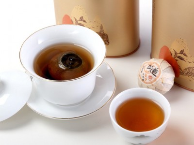 2018年新会柑皮小青柑陈皮普洱茶生晒400g茶叶礼品盒装陈皮小青柑图4