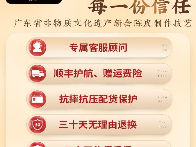 新宝堂新会陈皮十年老陈皮10年广东特产新会陈皮干50克批发图5
