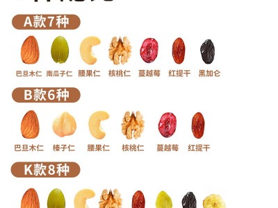 每日坚果混合坚果干果炒货礼盒休闲零食原料工厂散装直发批 发代发图3