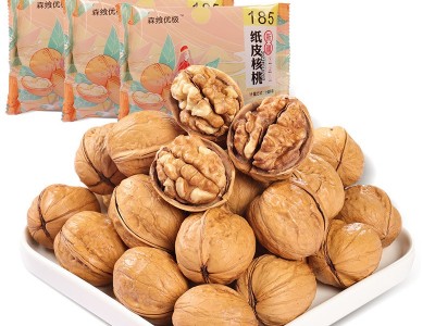 185纸皮核桃礼盒装薄皮熟核桃草本味小包装1000克批发一件代发图3