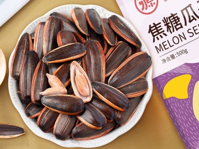 味滋源瓜子焦糖/山核桃味葵花籽坚果炒货500g/袋 休闲办公零食品图3