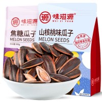 味滋源瓜子焦糖/山核桃味葵花籽坚果炒货500g/袋 休闲办公零食品