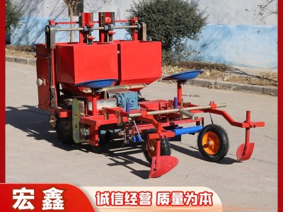 宏鑫土豆播种机 宽垄两行马铃薯种植机 带上土功能地蛋播种覆膜机图3