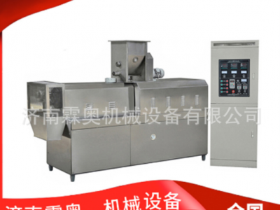 霖奥 家用小型 双螺杆鱼饲料膨化机 狗粮机器 狗粮加工设备生产线图3