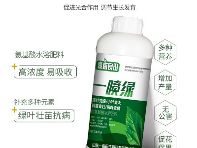 一喷绿黄叶枯死变绿含氨基酸通用蔬菜花卉叶绿素微量元素叶面肥图4
