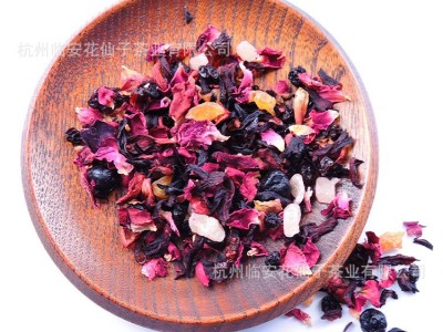 樱桃玫瑰花果茶 进口原料调配 散装批发水果茶果粒茶图3