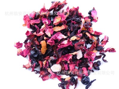 樱桃玫瑰花果茶 进口原料调配 散装批发水果茶果粒茶图4