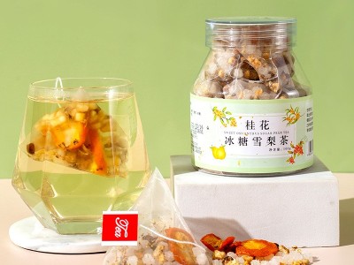 花体桂花冰糖雪梨茶 瓶装水果茶100g三角包袋泡茶OEM代加工代发图2