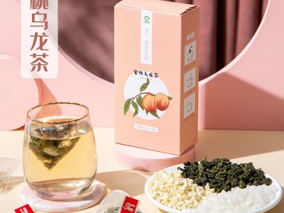 蜜桃乌龙茶 红润美颜三角包水果冷泡茶 蜜雪乌龙花果茶冰城 水果茶图2