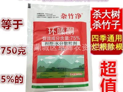 杂竹净75%环嗪酮颗粒杀大树竹子烂根剂酸枣灌木杂草芦苇除草剂50g图1