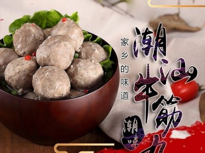 潮汕牛肉丸Q弹爆汁牛筋丸 火锅烧烤关东煮肉丸子厂家批发直销500g图2