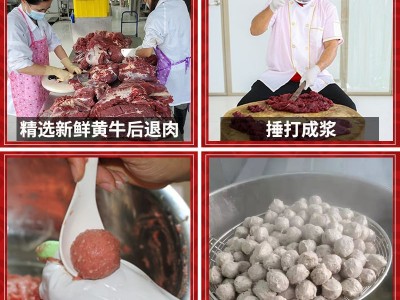 潮汕牛肉丸烧烤火锅食材批发500g关东煮麻辣烫冷冻丸爆款食材批发图2