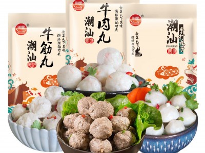 潮实源头厂家汕头潮汕牛肉丸牛筋丸火锅食材可批发贴牌定制代发货图2