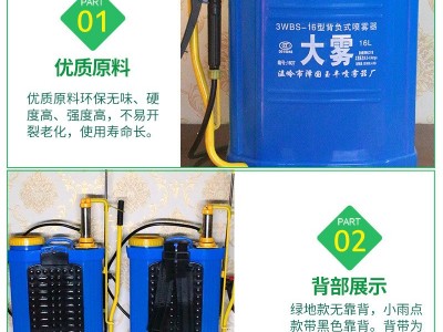 厂家批发手动喷雾器16L背负式打农药可两用农用双管气压式喷雾器图2