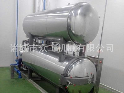 高温杀菌锅生产商 杯装红豆大枣粥旋转杀菌釜 营养粥转笼式杀菌图2