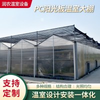 PC阳光板温室玻璃大棚 蔬菜种植观光展览温室展厅可定 厂家供应