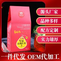 柠檬玫瑰红茶4g*10袋OEM贴牌定制加工水果味茶一件代发玫瑰柠檬茶
