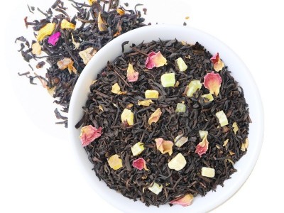 新款德国花果茶蜜瓜红茶进口水果茶调味茶奶茶茶底风味红茶花果茶图3