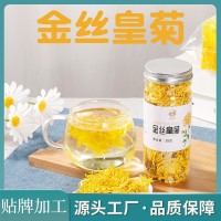 菊花茶金丝皇菊一朵一杯大朵黄菊正宗贡菊搭胎菊金银花泡水下火茶