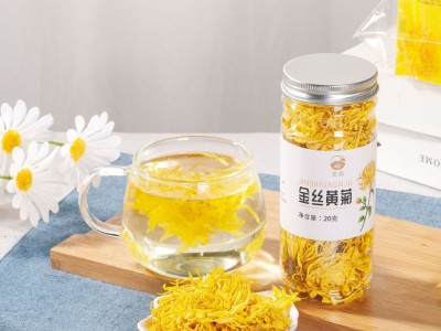 菊花茶金丝皇菊一朵一杯大朵黄菊正宗贡菊搭胎菊金银花泡水下火茶图3