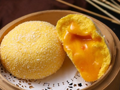 爆汁雪山大流沙包6个装茶楼早餐店港式点心 广式冷冻食品480g/6个图2