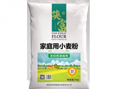 陕富家庭小麦粉5kg陕富面粉白面通用馒头饺子面条中筋面粉10斤图5
