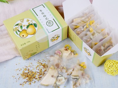 好怡雪梨桂花茶罗汉果茶无花果菊花茶百合干冰糖雪梨茶叶批发代发图3