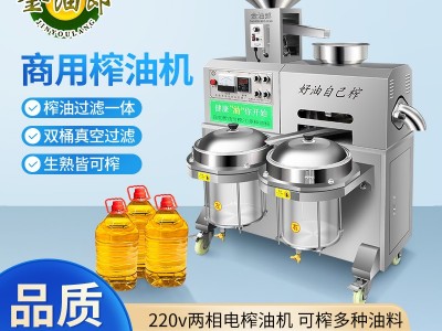 全自动螺旋榨油机食用油榨油设备商用小型花生核桃芝麻香油炸油机图2